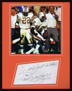 Paul Warfield Signed Framed 11x14 Photo Display JSA Dolphins