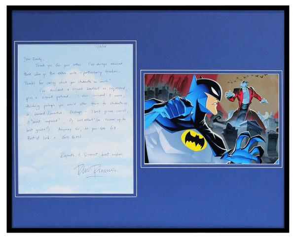 Rino Romano Signed Framed 16x20 Handwritten Letter & Photo Display Batman 