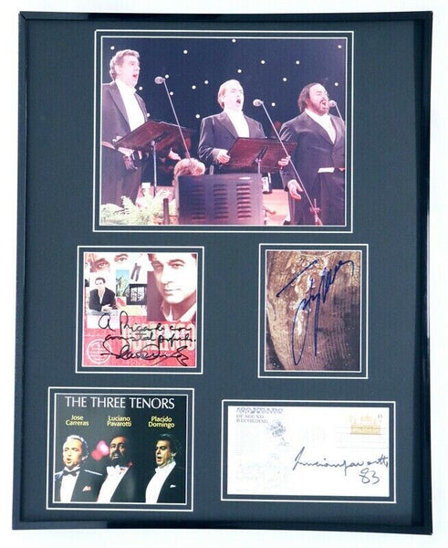 The Three Tenors Triple Signed Framed 16x20 Photo Set JSA Pavarotti Domingo & JC