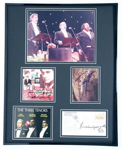 The Three Tenors Triple Signed Framed 16x20 Photo Set JSA Pavarotti Domingo & JC