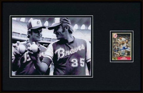 Joe Niekro Signed Framed 11x17 Photo Display Braves w/ Phil Niekro