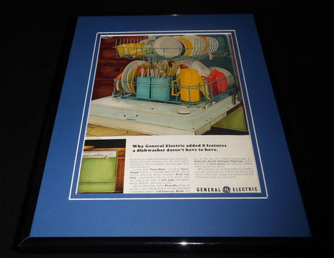 1966 GE General Electric Dishwasher 11x14 Framed ORIGINAL Vintage Advertisement