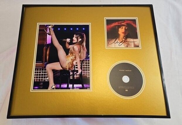 Ariana Grande Signed Framed 16x20 Eternal Sunshine CD & Photo Display