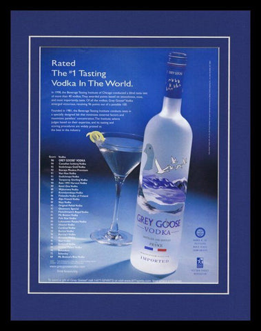 2004 Grey Goose Vodka Framed 11x14 ORIGINAL Vintage Advertisement