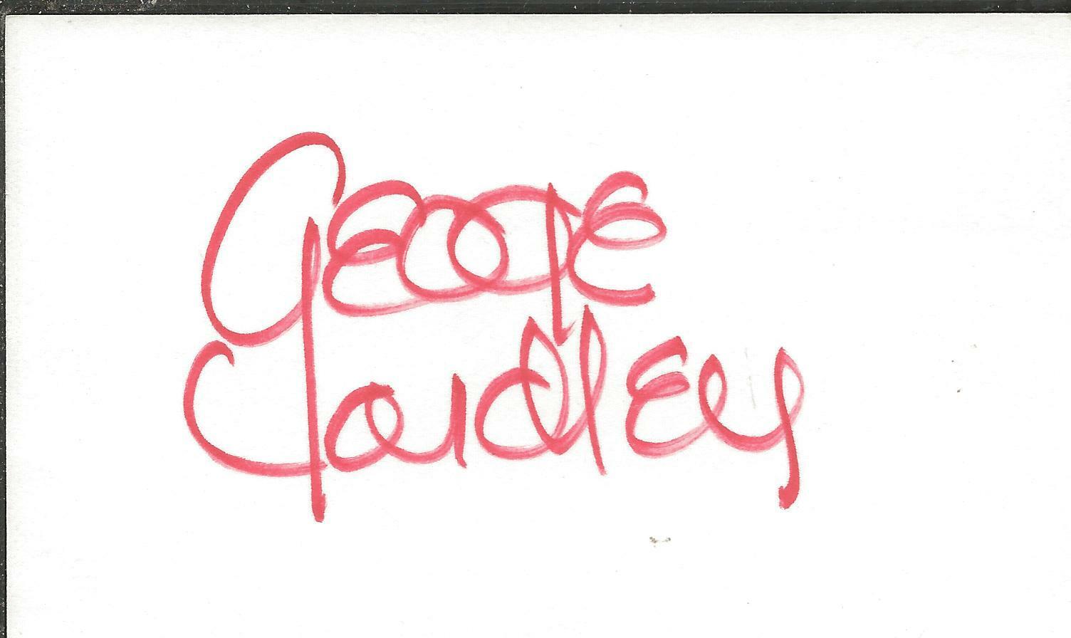 George Yardley Signed 3x5 Index Card Stanford Nats Pistons