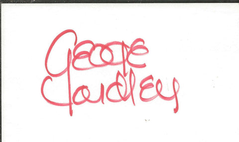 George Yardley Signed 3x5 Index Card Stanford Nats Pistons