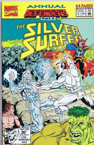 Silver Surfer Annual #5 ORIGINAL Vintage 1992 Marvel Comics Sub Mariner Hulk