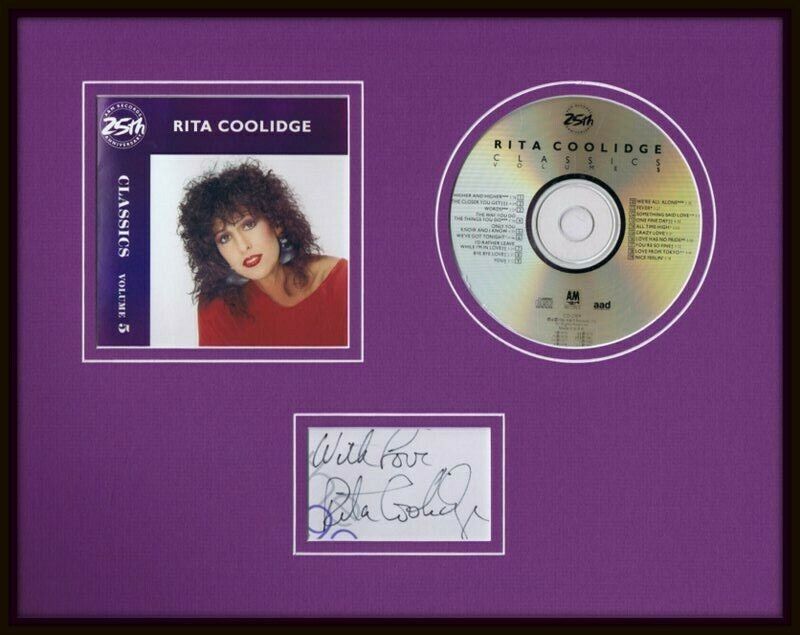 Rita Coolidge Signed Framed 11x14 Classics CD & Photo Display