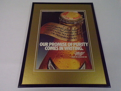 1986 Miller High Life Beer 11x14 Framed ORIGINAL Vintage Advertisement