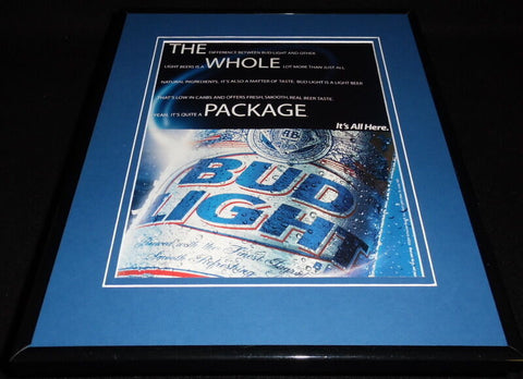 2004 Bud Light Beer Framed 11x14 ORIGINAL Vintage Advertisement