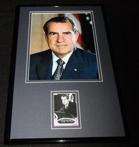 Richard Nixon 11x17 Framed ORIGINAL Topps Card & Photo Display