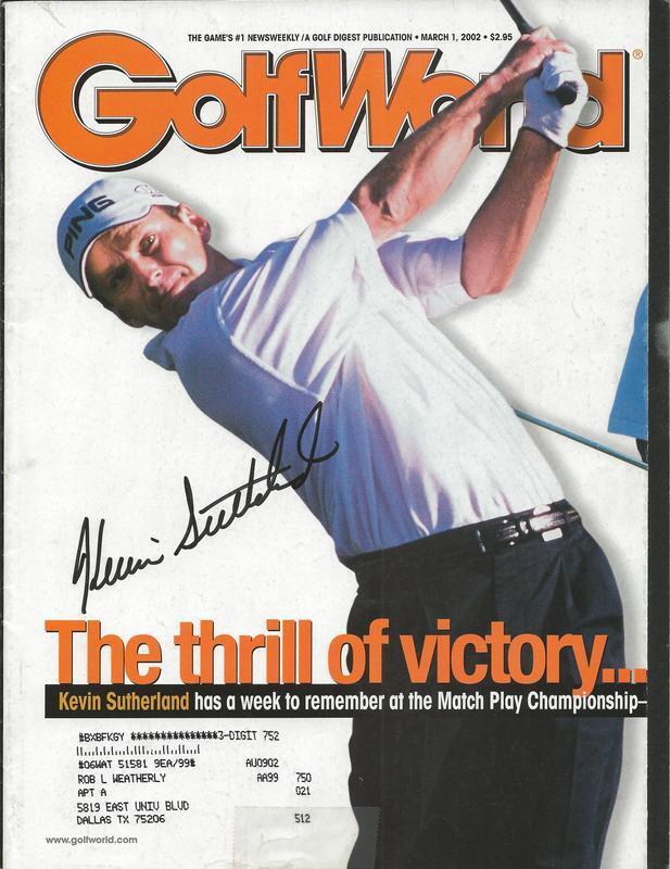 Kevin Sutherland Signed 2002 Golf World Full Magazine