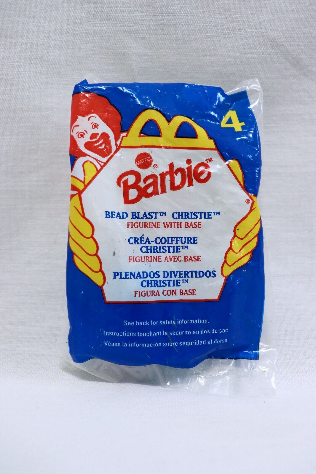 VINTAGE SEALED 1998 McDonald's Barbie Bead Blast Christie Doll