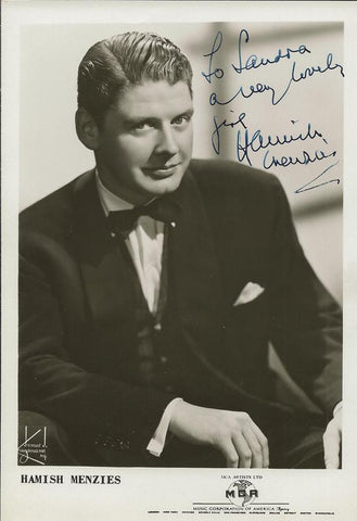 Hamish Menzies Signed Vintage 5x7 Photo JSA