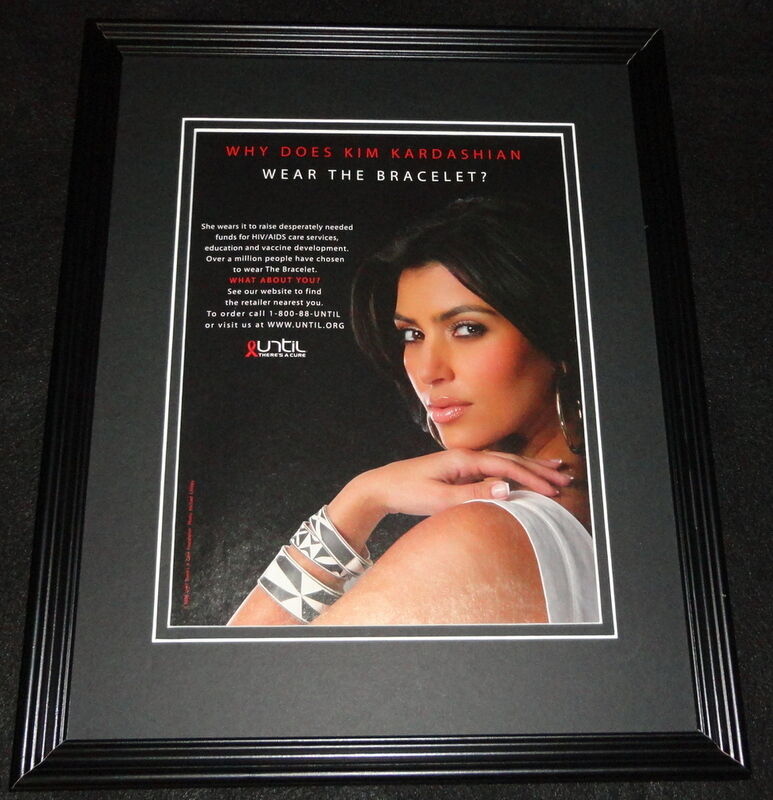 Kim Kardashian 2008 Until There's a Cure Framed ORIGINAL 11x14 Advertisement 