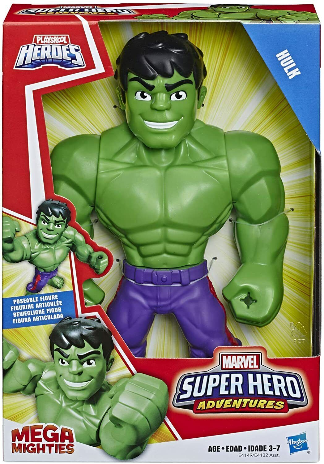 NEW SEALED Playskool Mega Mighties Marvel Incredible Hulk Action Figure