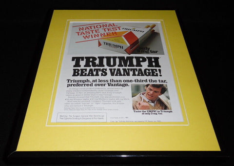 1980 Triumph Filter Cigarettes Framed 11x14 ORIGINAL Advertisement