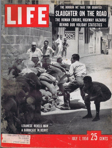 ORIGINAL Vintage Life Magazine July 7 1958 Lebanese Rebels