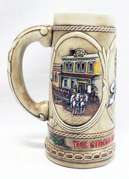 VINTAGE Stroh's Fire Brewed Beer Stein  