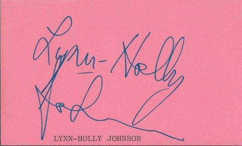 Lynn Holly Johnson Signed Vintage 3x5 Index Card JSA For Your Eyes Only