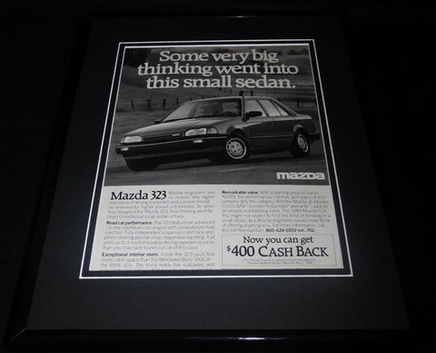 1989 Mazda 323 Framed 11x14 ORIGINAL Vintage Advertisement