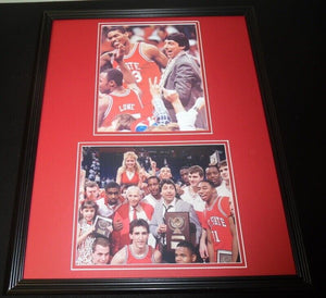 Jim Valvano Framed 16x20 Photo Display NC State Champs