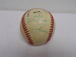 Tony Pena Signed Charles Feeney ONLB Baseball Pirates Cardinals Royals