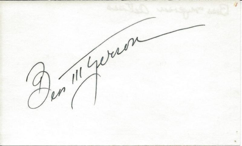 Bess Myerson Miss America 1945 Signed 3x5 Index Card