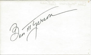 Bess Myerson Miss America 1945 Signed 3x5 Index Card