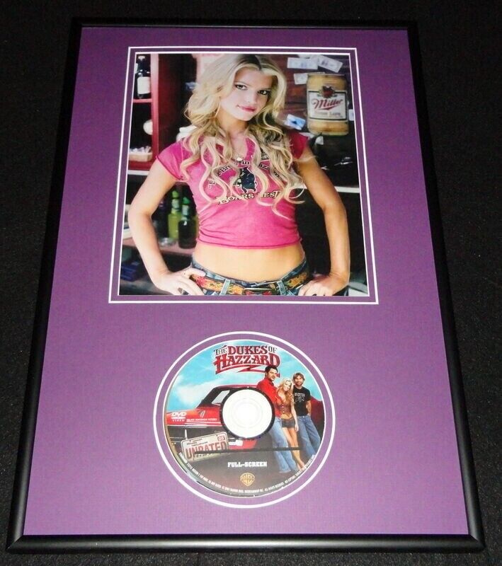 Jessica Simpson Framed 12x18 Dukes of Hazzard DVD & Photo Display