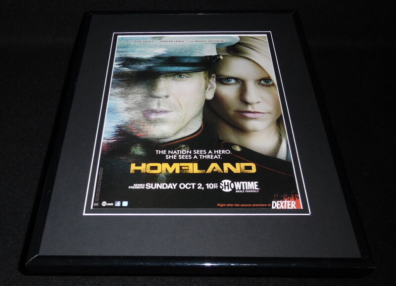 Homeland 2011 Framed 11x14 ORIGINAL Advertisement Claire Danes Showtime