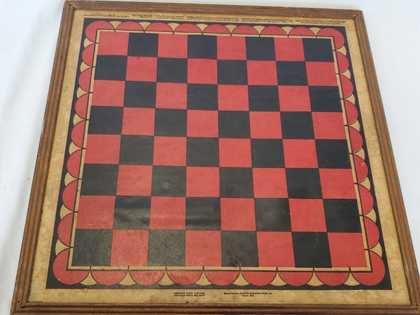 VINTAGE 1938 Straits Mfg King Foo Checkee Chinese Checkers Board