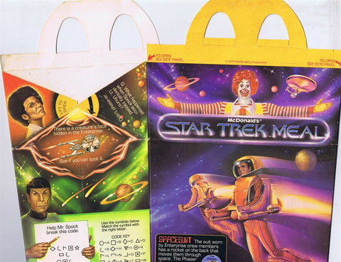 ORIGINAL Vintage 1979 McDonald's Star Trek Happy Meal Box