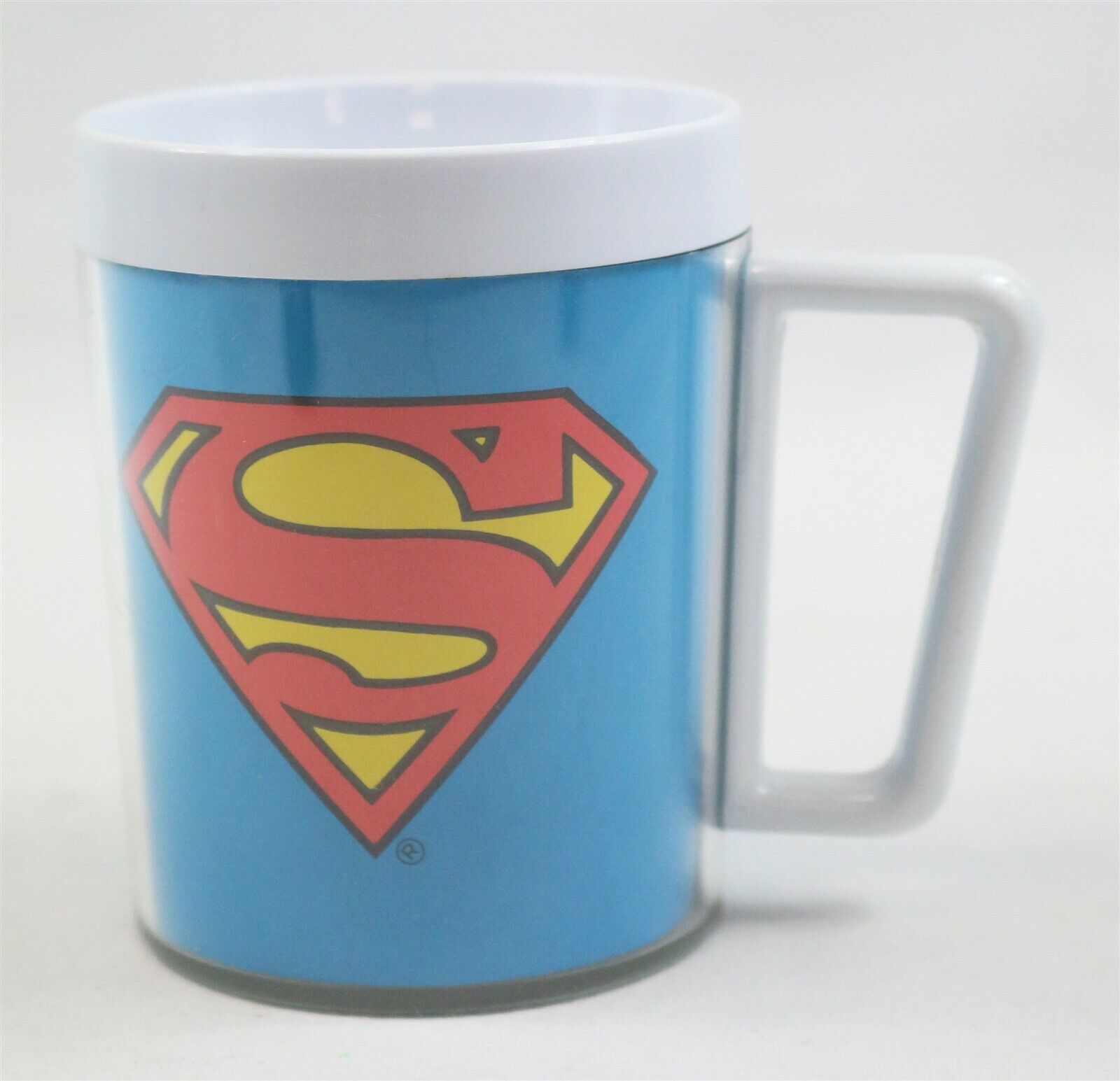 VINTAGE 1980s DC Comics Superman Logo Plastic Mug