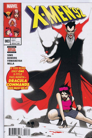 X Men '92 #3 ORIGINAL Vintage 2016 Marvel Comics Dracula 