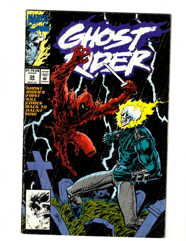 Ghost Rider #34 ORIGINAL Vintage 1993 Marvel Comics 