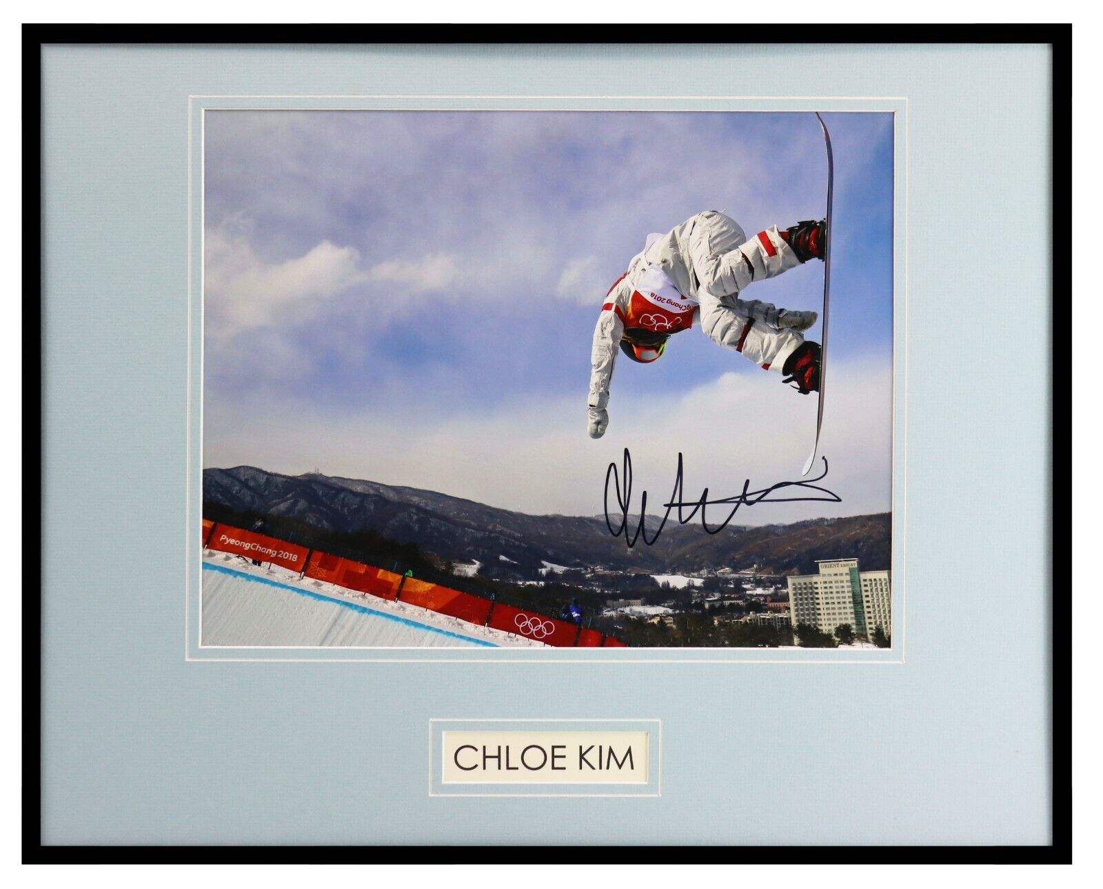 Chloe Kim Signed Framed 16x20 Photo Display JSA