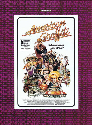 American Graffiti 1974 ORIGINAL Vintage 9x12 Industry Ad George Lucas Ron Howard