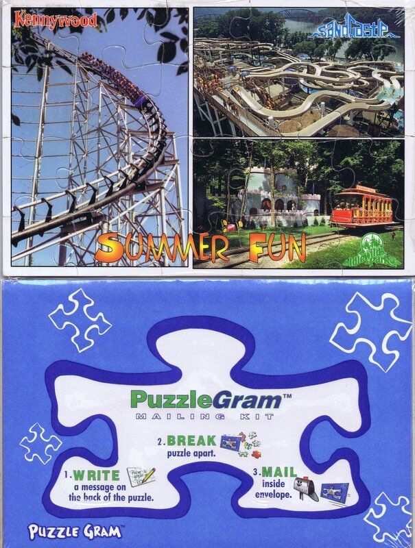 Vintage Sealed Pittsburgh Kennywood / Sandcastle / Idlewild Puzzlegram Puzzle