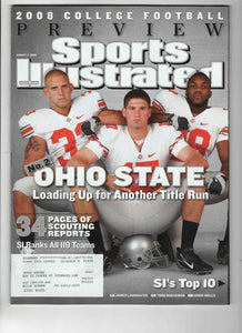 Aug 11 2008 Sports Illustrated Magazine Ohio State Todd Boeckman Chris Wells