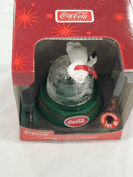 NEW SEALED Coca Cola Polar Bear Rotating Christmas Ornament