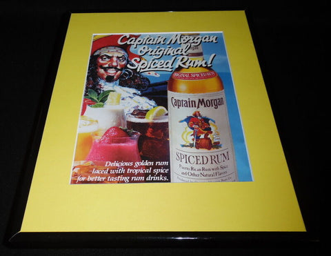 1985 Captain Morgan Spiced Rum 11x14 Framed ORIGINAL Vintage Advertisement C