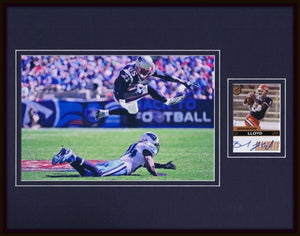 Brandon Lloyd Signed Framed Rookie Card & Photo Display PRESS PASS Patriots