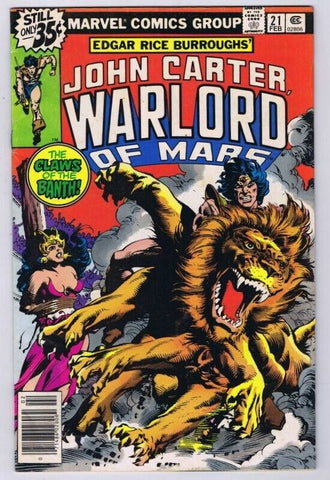 John Carter Warlord of Mars #21 ORIGINAL Vintage 1979 Marvel Comics GGA