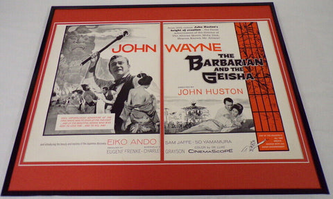 1958 Barbarian and the Geisha 16x20 ORIGINAL Framed Industry Ad John Wayne