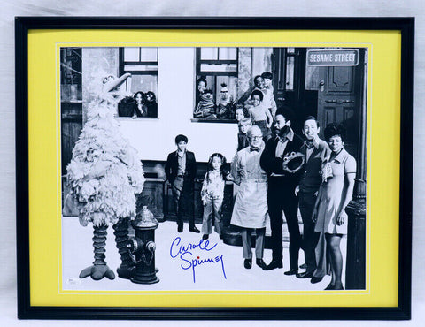 Caroll Spinney Signed Framed 18x24 Big Bird Photo Display JSA Sesame Street