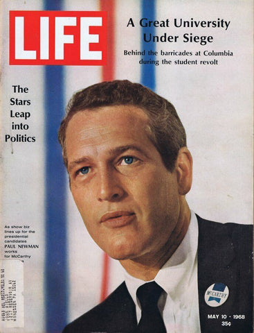 ORIGINAL Vintage Life Magazine May 10 1968 Paul Newman