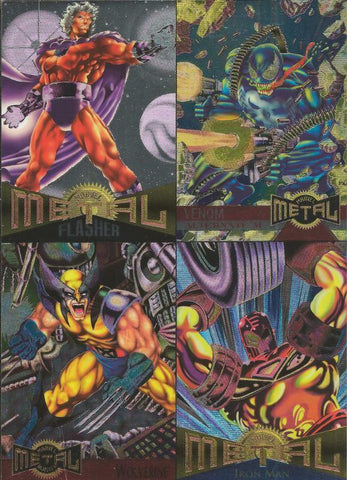 ORIGINAL Vintage 1995 Fleer Metal Marvel Uncut Card Sheet Wolverine Venom