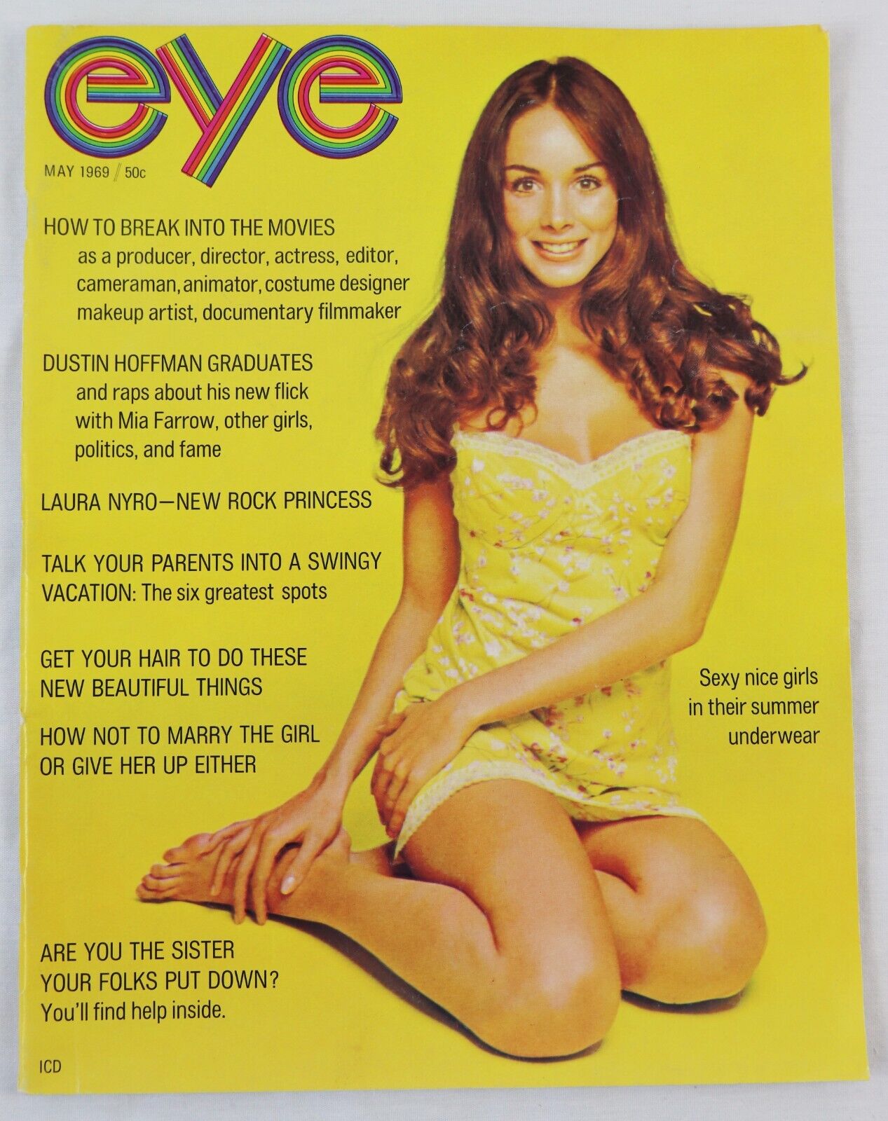 VINTAGE May 1969 Eye Magazine Nice Girls in their Underwear Cover