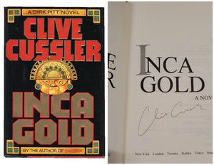 Clive Cussler Signed 1994 Inca Gold Hardcover Book 